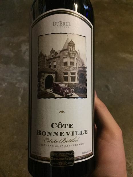 C Te Bonneville Dubrul Vineyard Usa Washington Columbia Valley