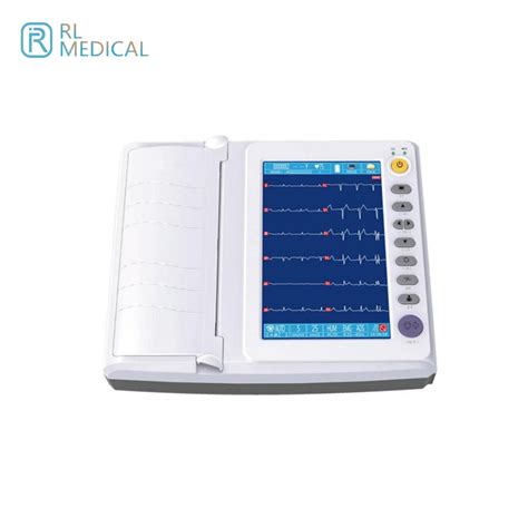 10 Inch CE Approved Portable 12 Channel Touch Screen ECG Machine With