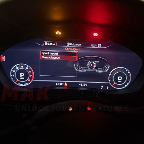 Audi Sport Dial Layout Activation Bradford MAK Coding