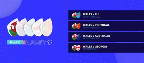 Premium Vector | Wales rugby national team schedule matches in group stage of international ...