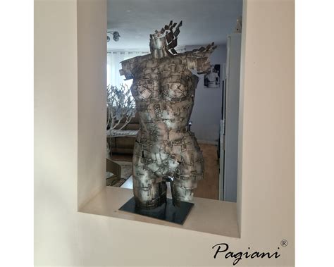 Industrial Metal Art Life Size Torso Sculpture Female Bust Large Woman Model Statue Nude