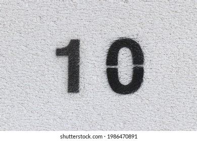 Black Number 10 On White Wall Stock Photo 1986470891 | Shutterstock