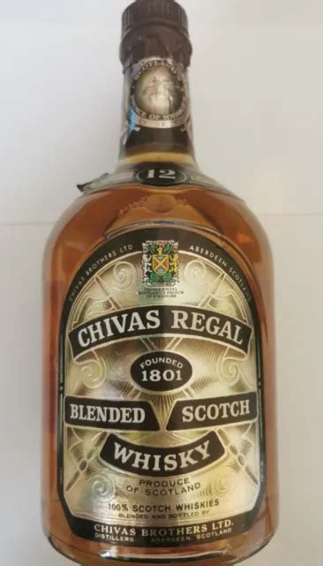 CHIVAS REGAL 12 Years Blended Scotch Whisky 75cl 43 Aus 1980er