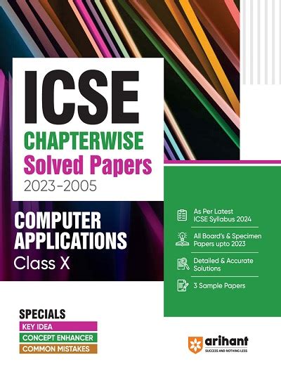 Icse Chapterwise Solved Papers Computer Applications Class X