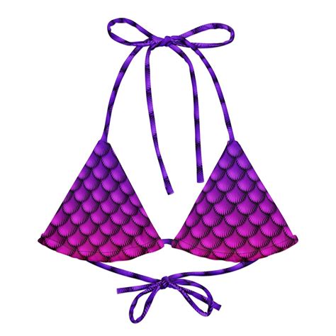 Bikini Top Mermaid Bikini Top String Bikini Top Mermaid Scales Bikini Mermaid Swimsuit Etsy