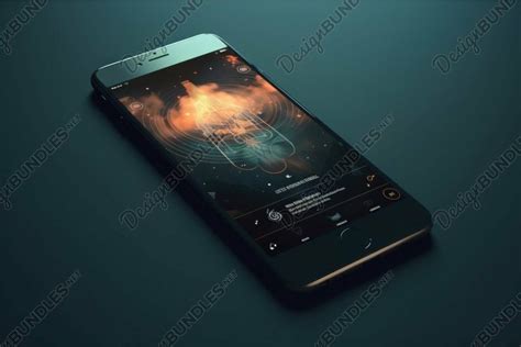 Futuristic smartphone with holographic interface