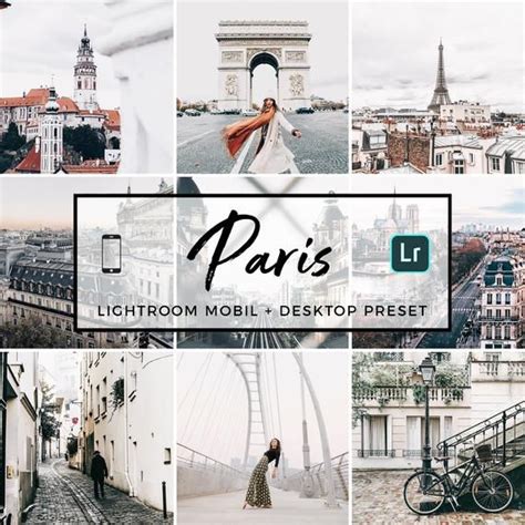 5 Mobile Lightroom Presets Paris Dream Mobile Desktop Presets Moody