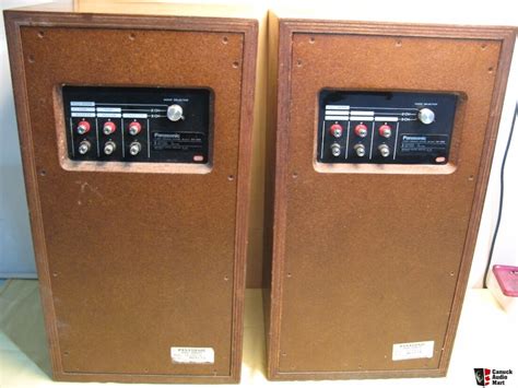 Nice Vintage Pair Of Panasonic SB 400 Horn Loaded Speakers Photo