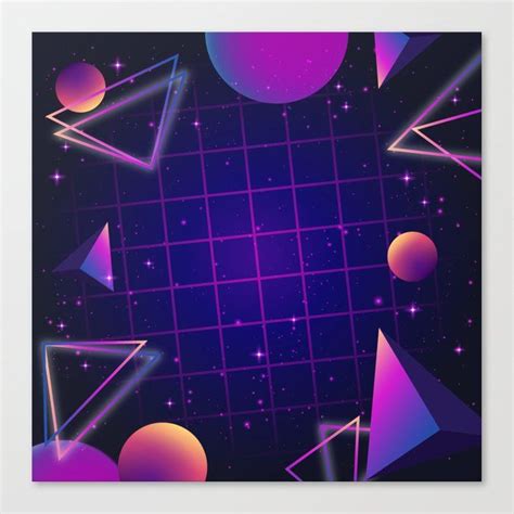 Universe Future Synthwave Aesthetic Canvas Print.Back to the 80's # ...