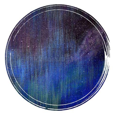 Space Circle Background Space Illustration In Circle Template For