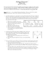 Challenge Hmwk Pdf Challenge Homework Physics Due