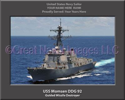 USS Momsen DDG 92 : Personalized Navy Ship Photo ⋆ US Navy Veteran Memories