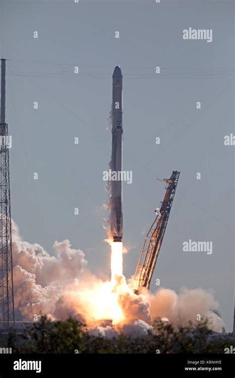 The Two Stage Falcon Launch Vehicle Lifts Off Space Launch Complex