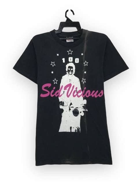 Vintage Sid Vicious Sex Pistols Punk Band Distress Sun Faded Johhny Rotten British Tshirt