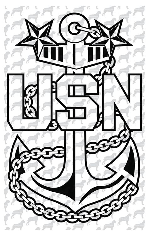 Navy Master Chief Anchor Dxf And Svg Digital Vectors Vinyl Etsy Canada