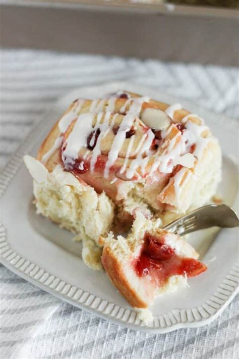 Cherry Almond Sweet Rolls Dough Eyed