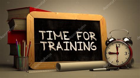 Time for Training - Chalkboard with Hand Drawn Text. — Stock Photo ...