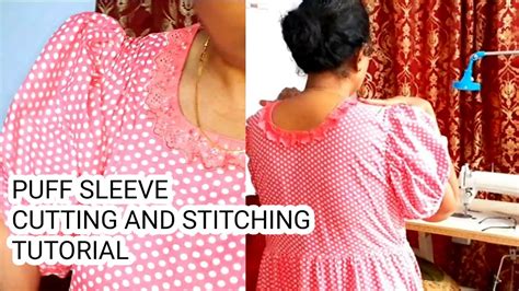 Pleated Puff Sleeve Cutting And Stitching How To Sew Puff Sleeve Dress