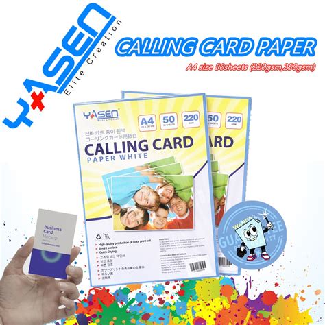 Yasen Calling Card Paper Gsm Gsm A Size Double Sided Matte