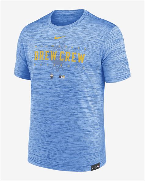 Nike Dri Fit City Connect Velocity Practice Mlb Milwaukee Brewers Men