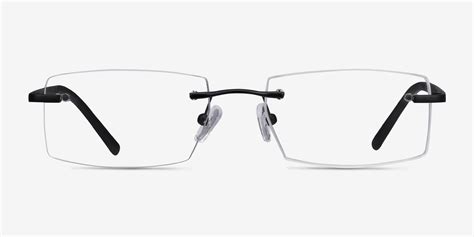 Collector Rectangle Black Rimless Eyeglasses Eyebuydirect