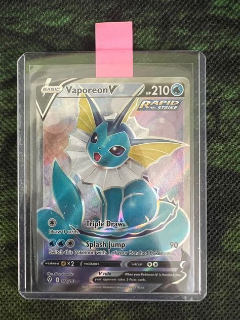 Pokemon Tcg Vaporeon V 172203 Vaporeon V Full Art Rapid Strike