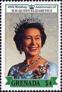 Stamp Elizabeth C Grenada Th Wedding Anniv Of Queen