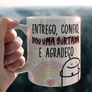 Caneca Xicara Personalizada Flork Porcelana 325ml Frases Divertida