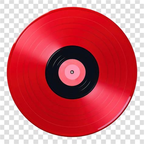 Png Red Vinyl Record On Transparent Premium Ai Generated Psd