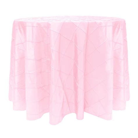 Ultimate Textile Embroidered Pintuck Taffeta 102 Inch Round Tablecloth