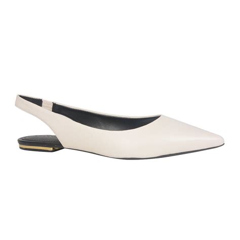 Slingback Couro Branca Loucos Santos Loja Virtual