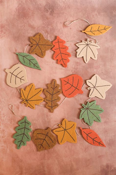 Diy Felt Leaf Garland — Entertain The Idea