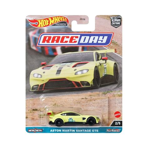 Mattel Hot Wheels Cars Racing Collectibles Aston Martin Vantage GTE Race Day FPY HKC