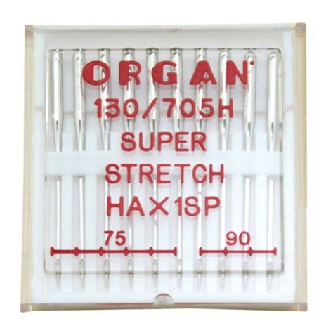 Pack Of Organ Hax Sp Super Stretch Needles For Home Sewing Machine