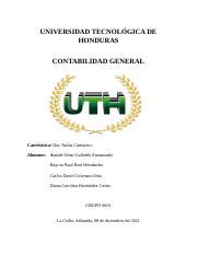 Tarea Grupal Tercer Parcial Contabilidad General Docx Universidad