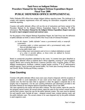 Fillable Online Public Defender Pd Offices Have Unique Indigent