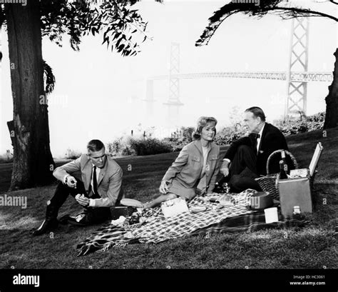 The Pleasure Of His Company From Left Tab Hunter Debbie Reynolds Fred Astaire 1961 Stock