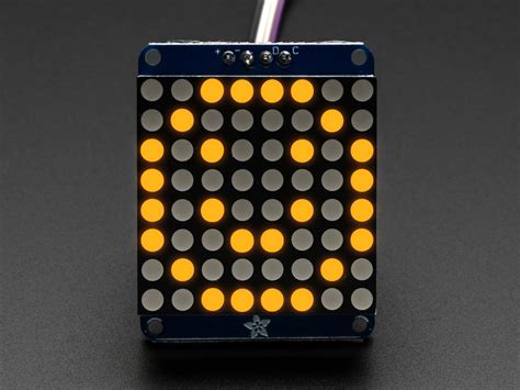 Adafruit Mini 8x8 Led Matrix W I2c Backpack Yellow Id 871