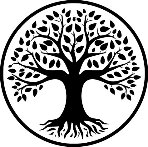 Tree Of Life Minimalist And Flat Logo Vector Illustration