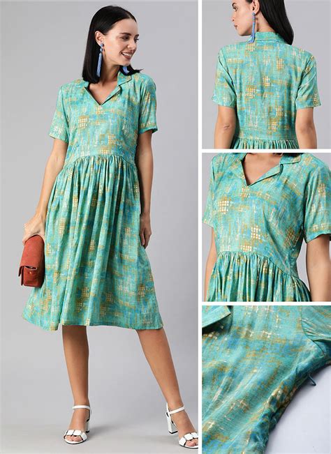 Buy Cotton Knee Length Dresses In Stock