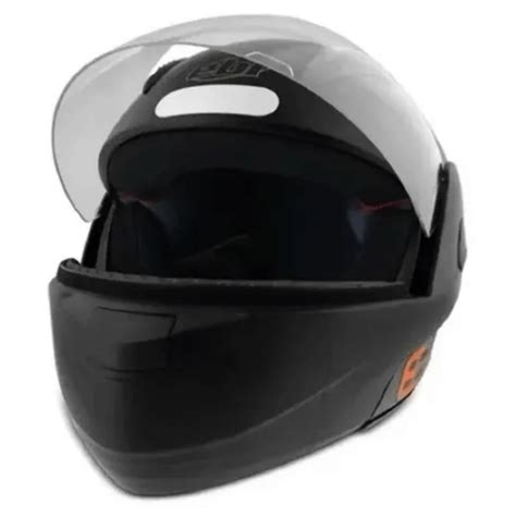 Capacete Escamoteável Robocop Ebf E8 Solid Preto Foscoebfnew E8 Solid