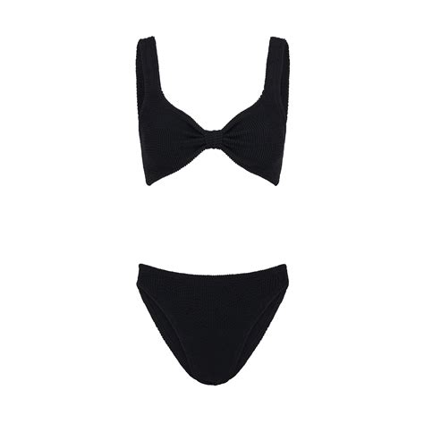 Hunza G Bonnie Crinkle Bikini Black HUNZAG BON BLK Consortium