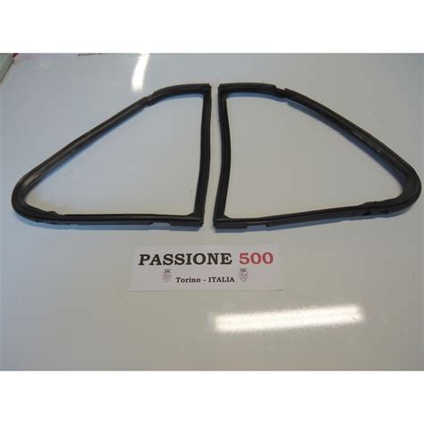 COPPIA GUARNIZIONE CONTORNO DEFLETTORE DX SX FIAT 500 D F L R GIARD