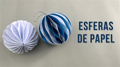 Haz ESFERAS DE PAPEL Decoraciones NAVIDEÑAS FACILES y ECONOMICAS