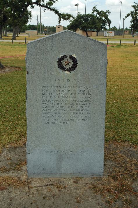 Fort Anahuac Historical Marker Located In Fort Anahuac Par Flickr