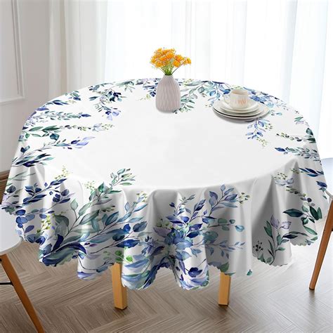 Amazon Luogort Round Tablecloth 60inch Floral Table Cloth