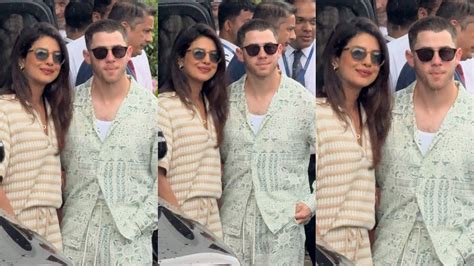 Priyanka Chopra Nick Jonas Arrive At Private Terminal Arrive For An