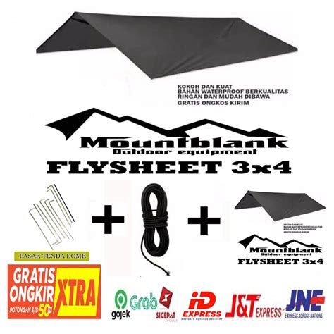 Jual Flysheet X X Tenda Camping Free Tiang Tali Dan Pasak