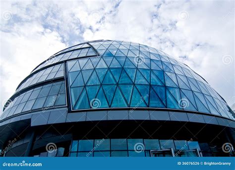 Modern Building With Glass Dome In The City Of London Stock Photo