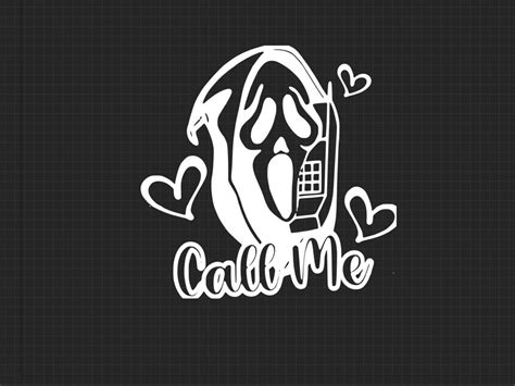 Ghostface Call Me Decal Etsy